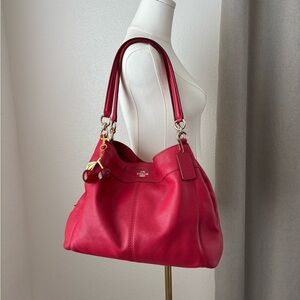 Coach Red Leather Lexy Shoulder Bag